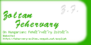 zoltan fehervary business card